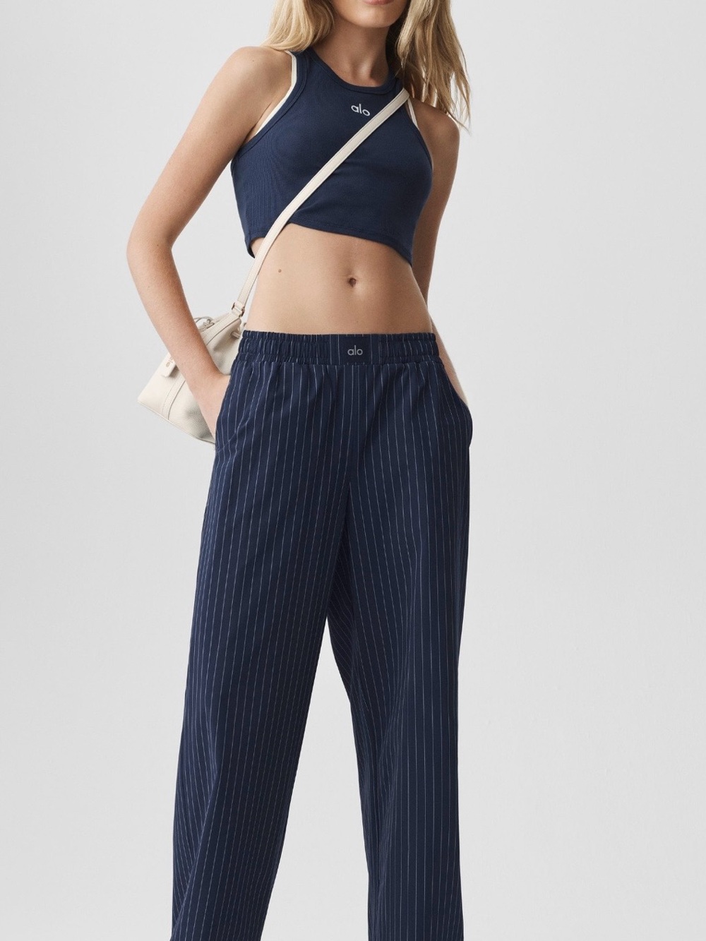 Alo Pinstripe Boxer Pant